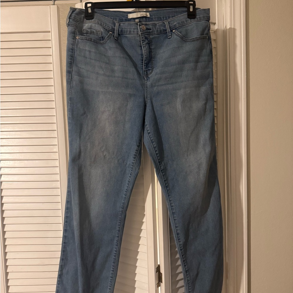 Ella Moss Light Wash Straight Leg Jeans